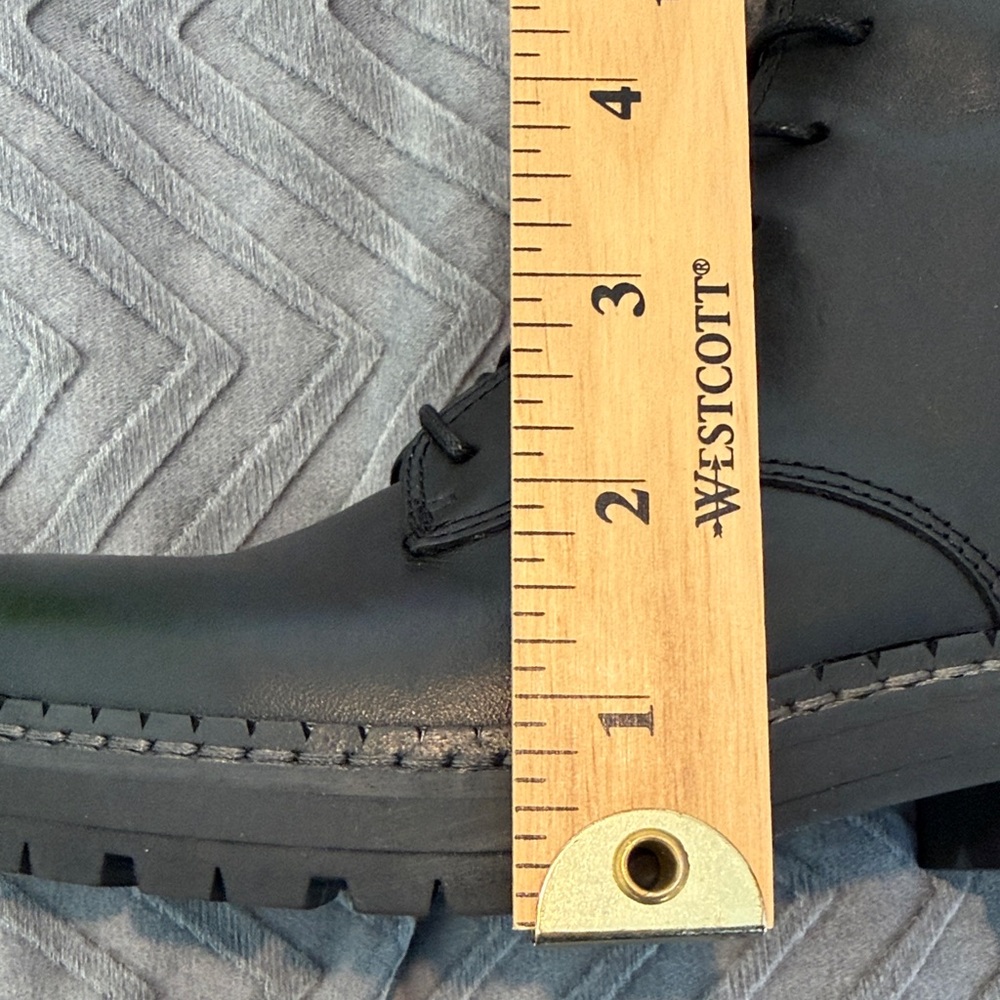 NWT Sam Edelman Lex Black Leather Lace Up Combat Boots - Picture 13 of 13